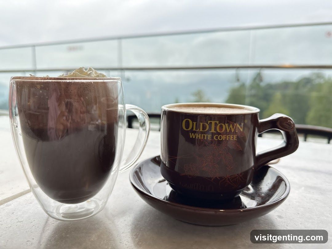 Coffee beverages on table
