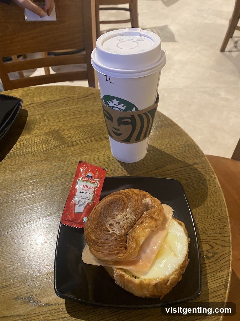 Starbucks Coffee and Sandwich
