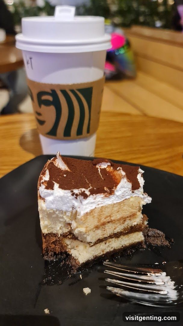 Starbucks Coffee and Cake