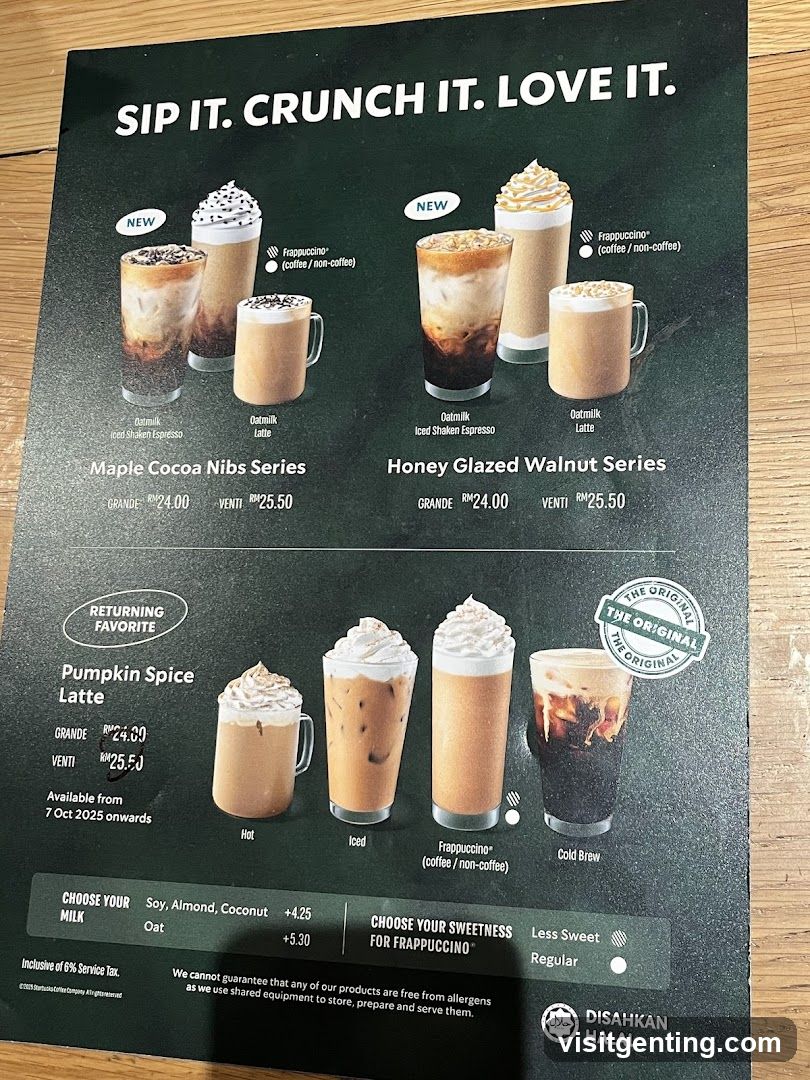 Starbucks Menu