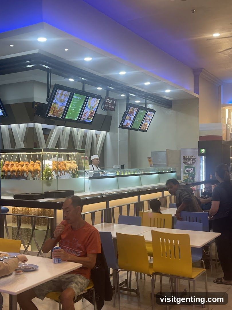 Restaurant Interior with Food Counter