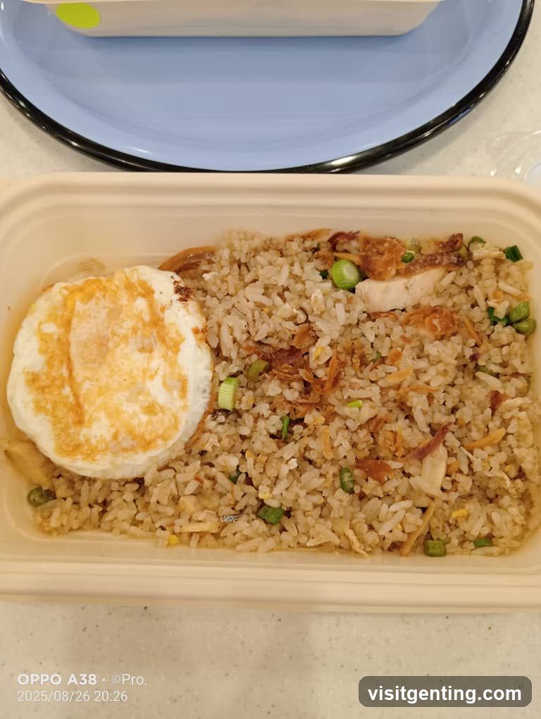 Fried Rice with Egg in Takeaway Container