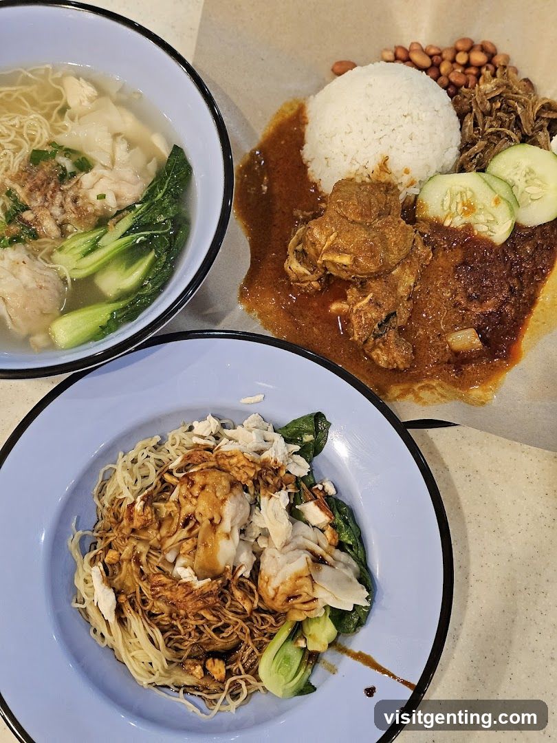 Food Items on Table