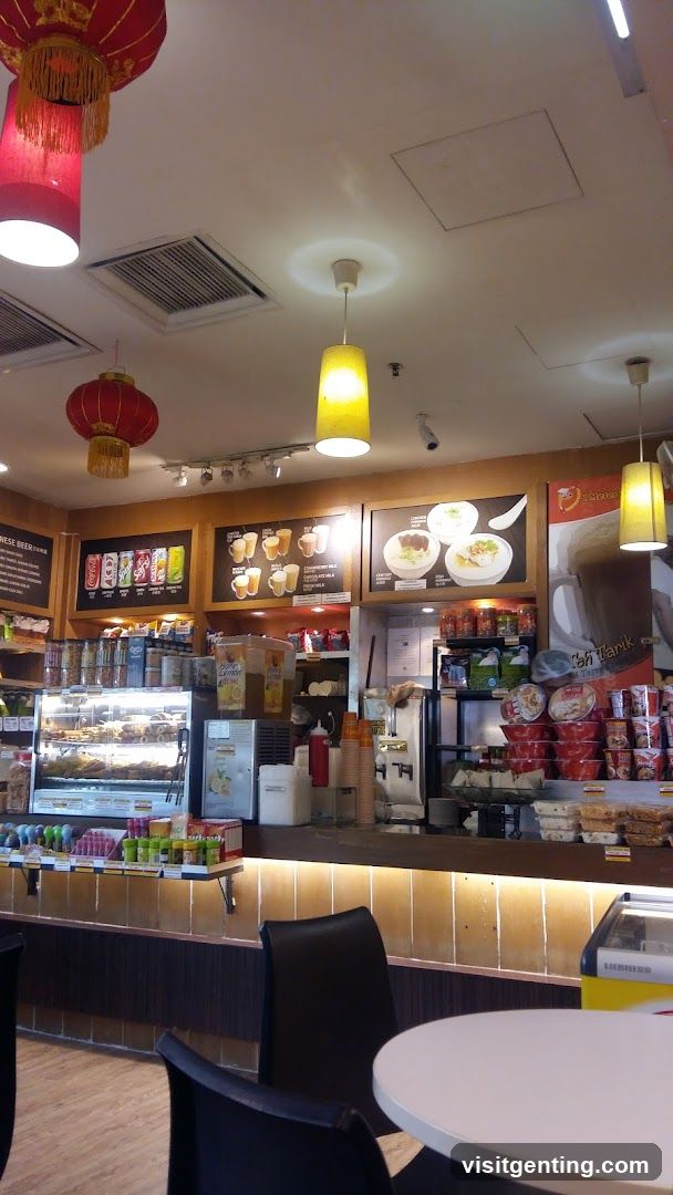 Interior of a food establishment