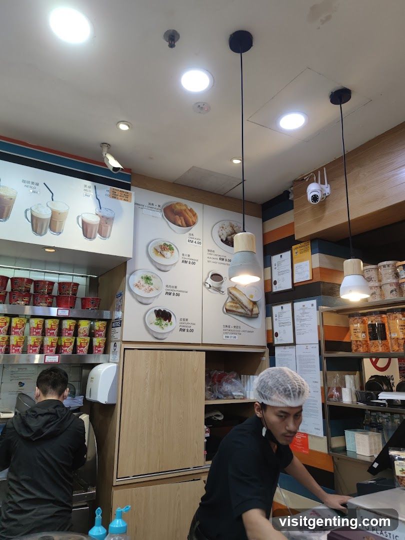 Interior of a food stall
