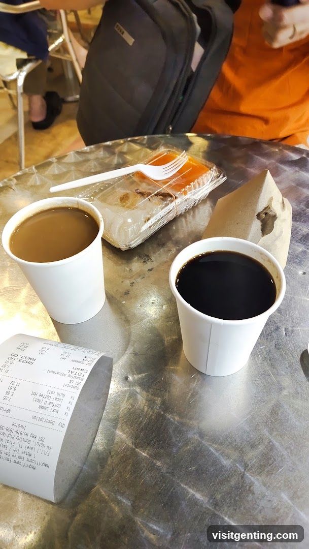 Coffee and snack at a café