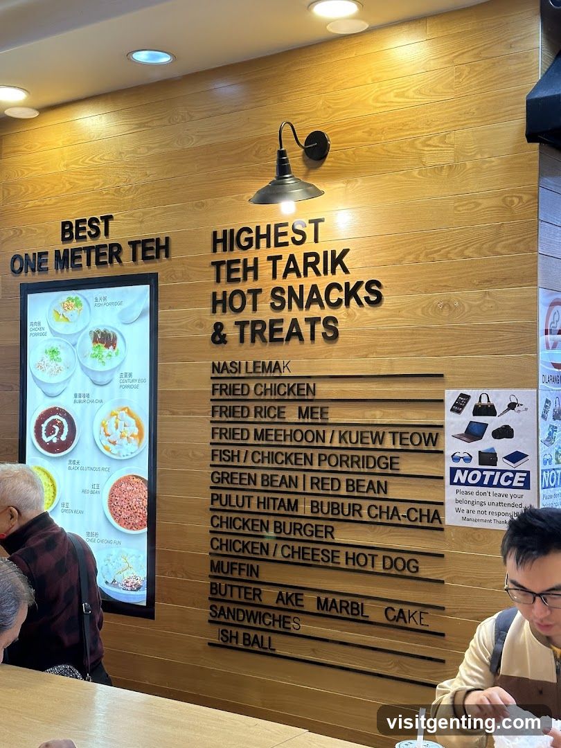 Interior of a food establishment