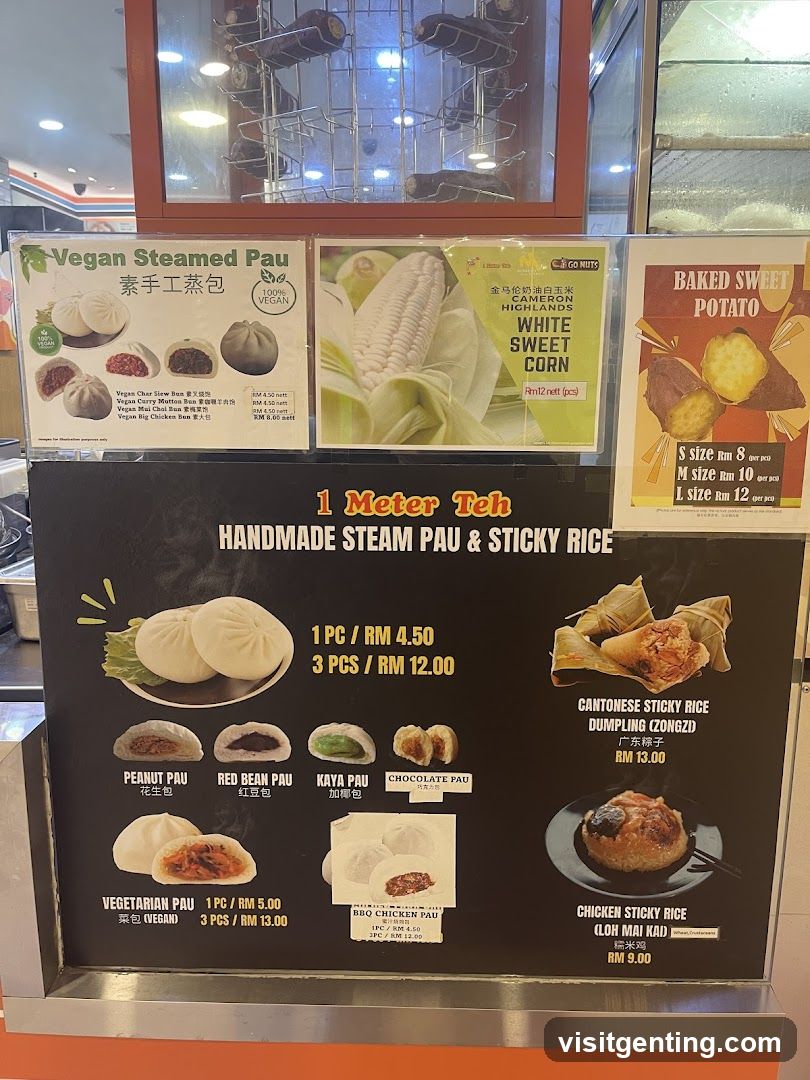 1 Meter Teh Handmade Steam Pau & Sticky Rice Menu