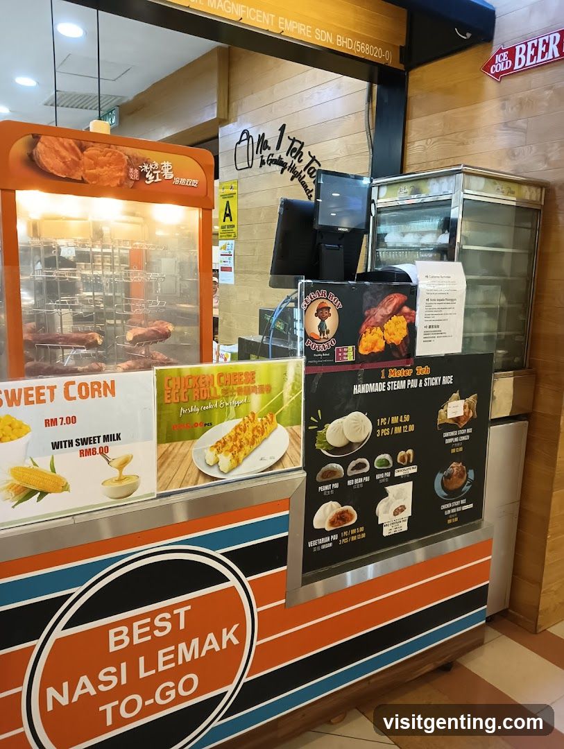 Food stall interior