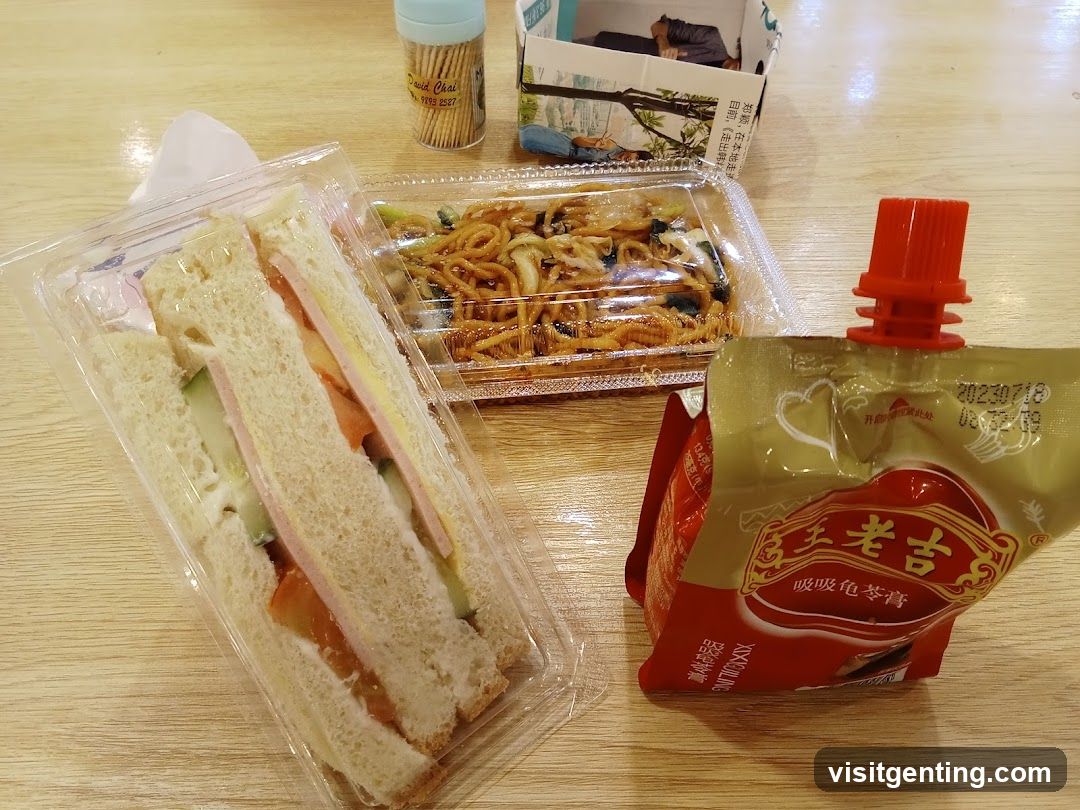 Food Items on Table