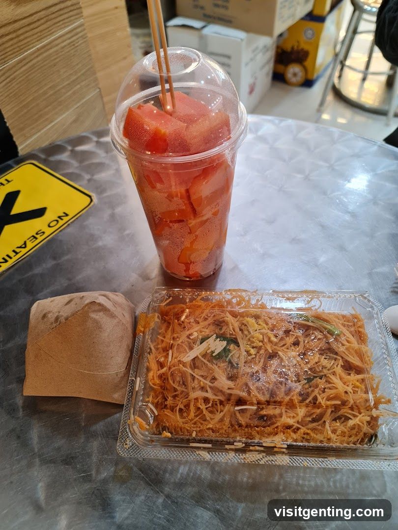 Food and drink on table