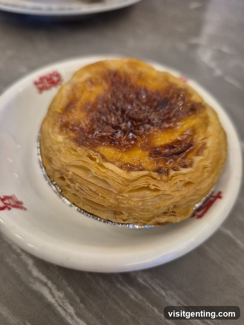 Egg Tart on Plate