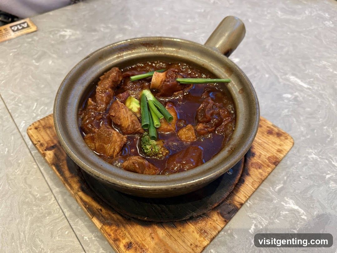 Food served in clay pot