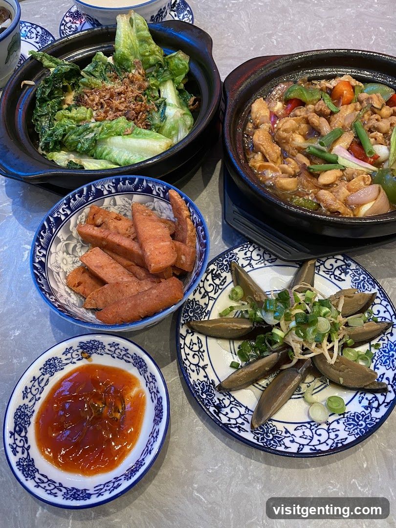 Dining Table with Chinese Cuisine