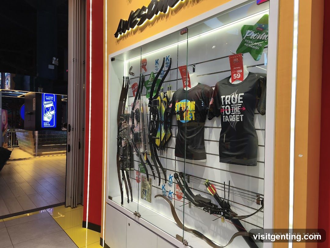 Arrow and apparel display window