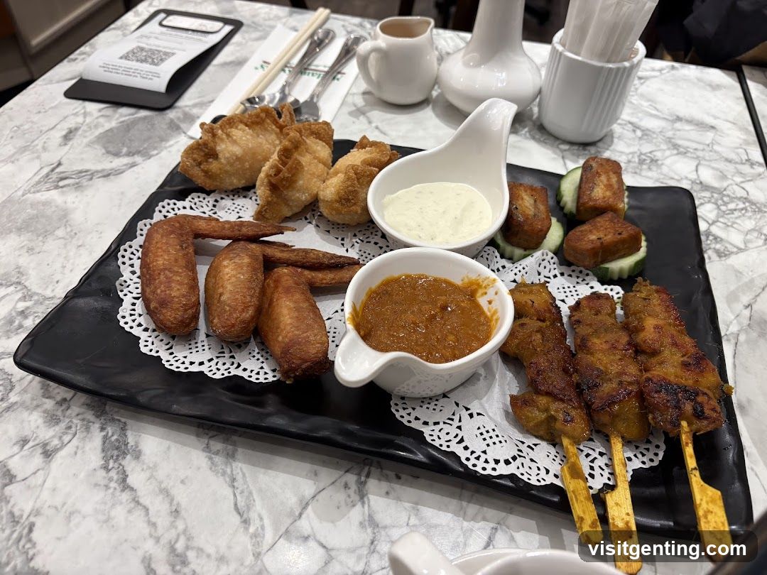 Food Plate on Marble Table
