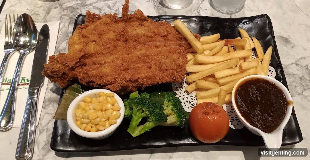 Food Plate on Marble Table