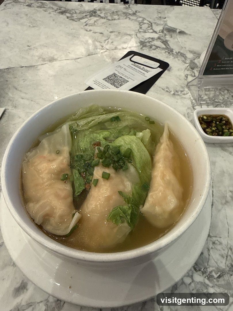 Wonton Soup with Greens