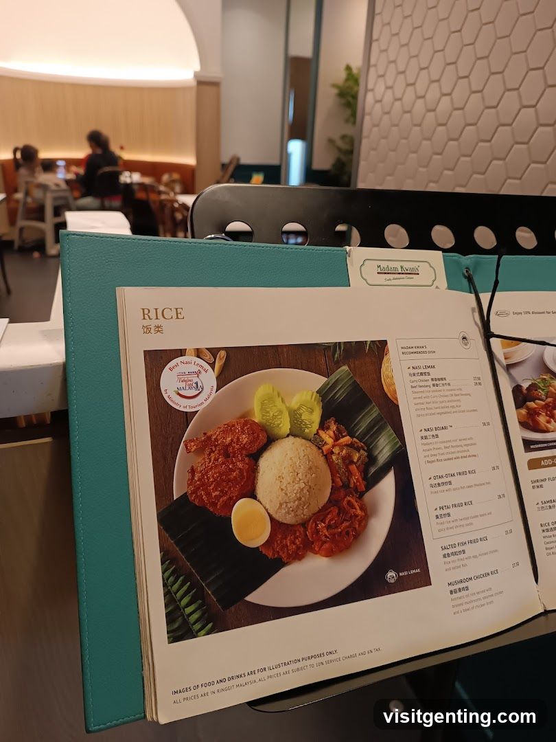 Madam Kwati's Rice Menu