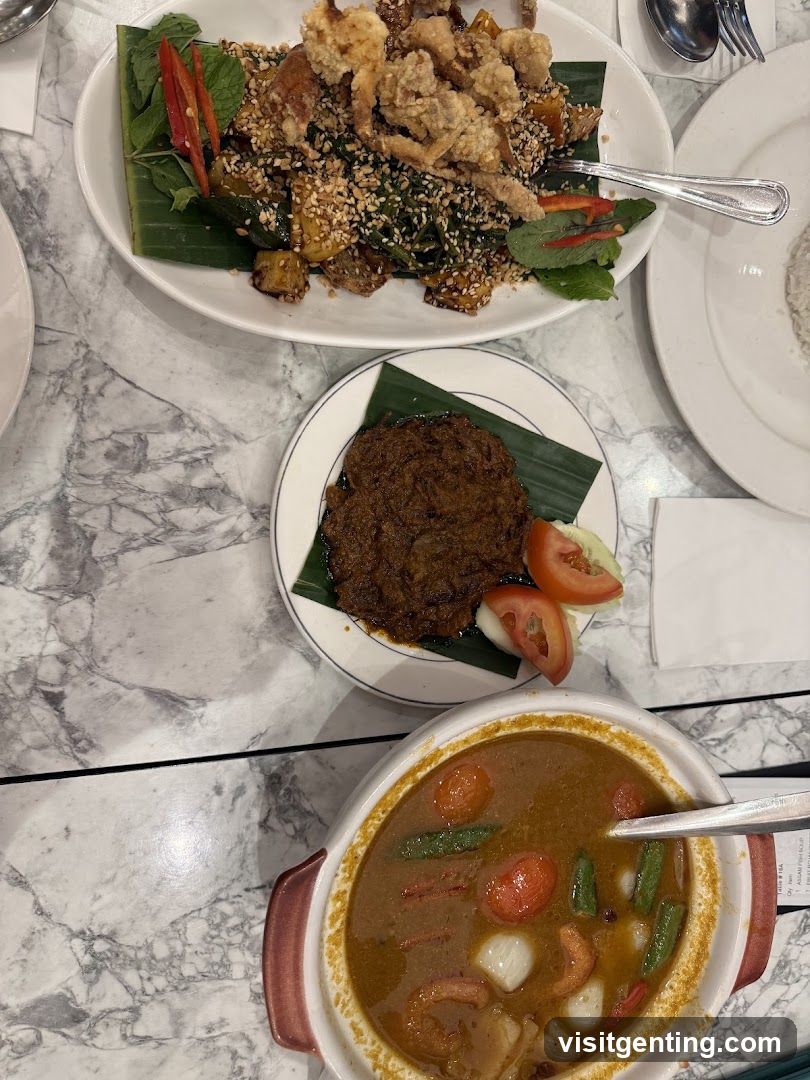 Dining Table with Malaysian Cuisine