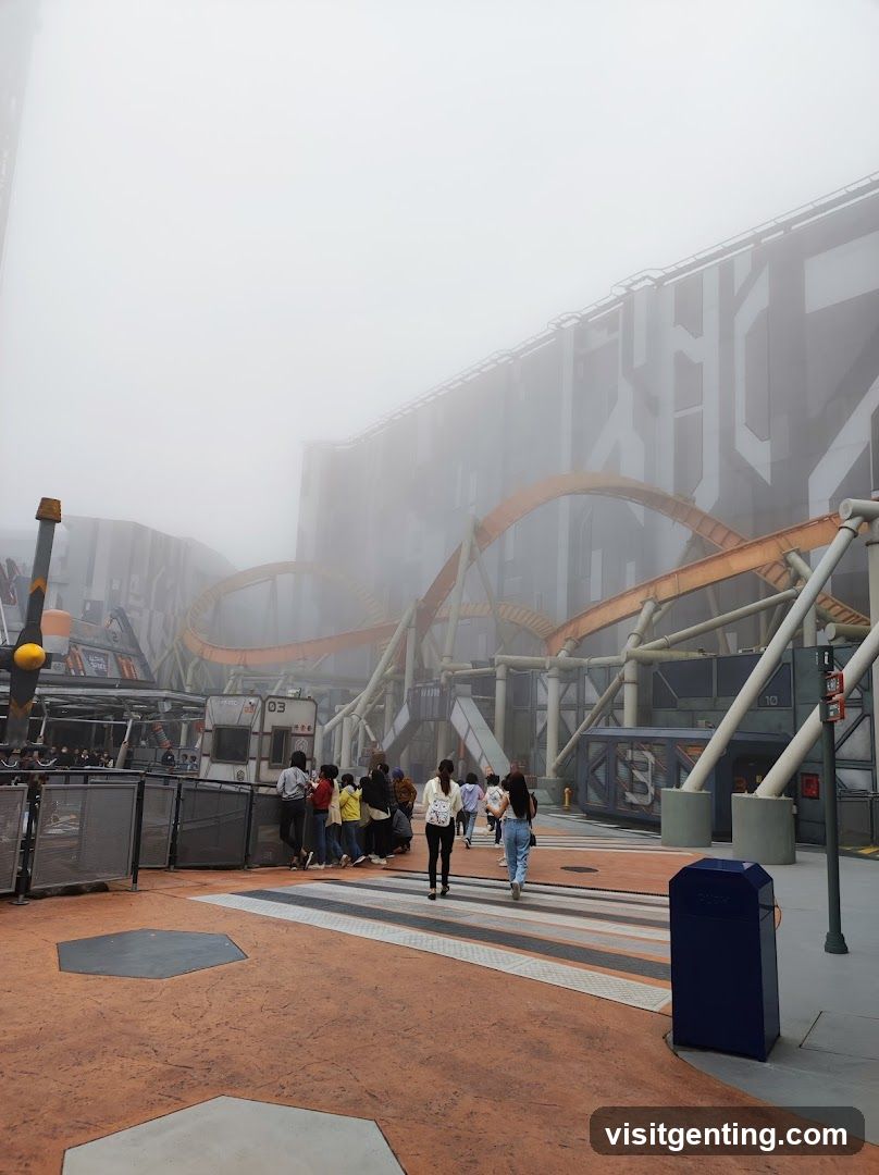 Foggy Theme Park Entrance