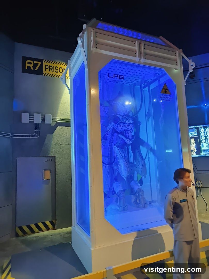 Interior exhibit at science or theme park
