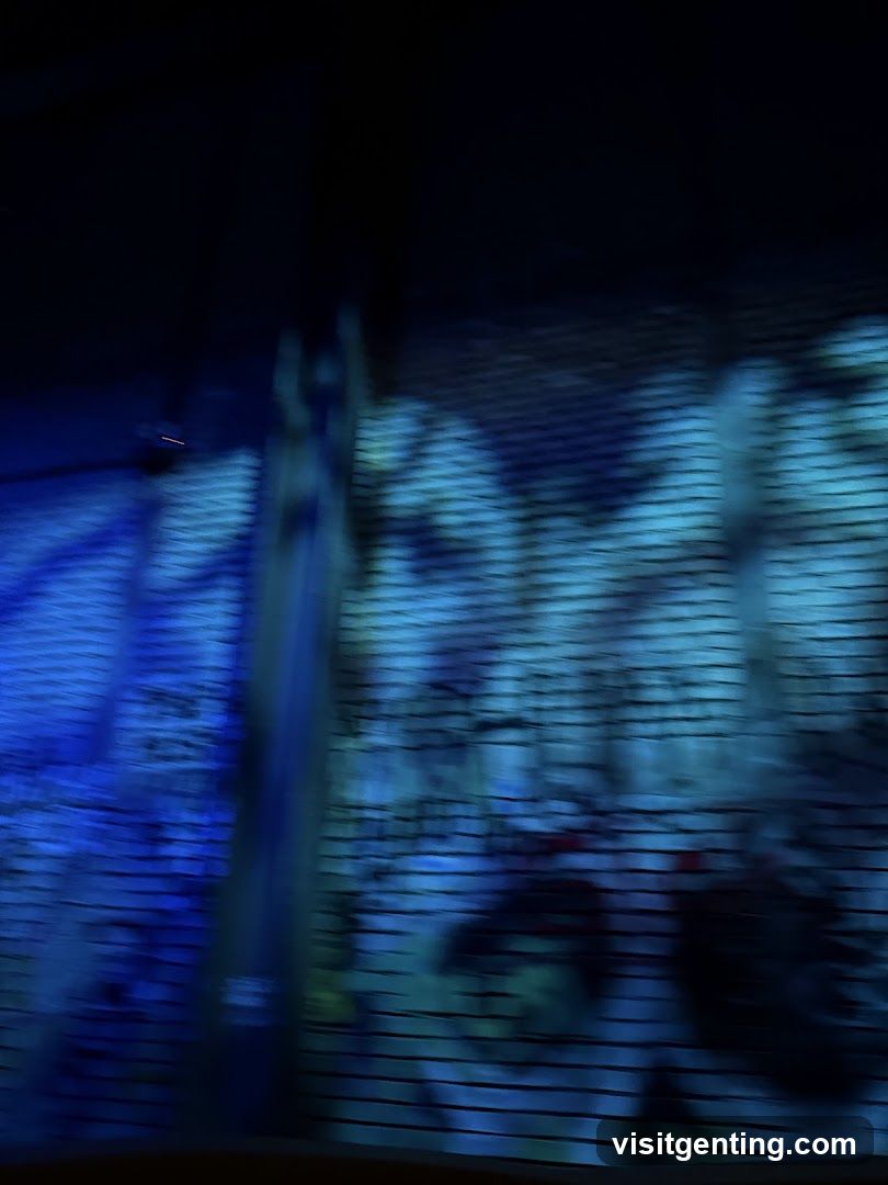 Blurred Blue-Lit Scene