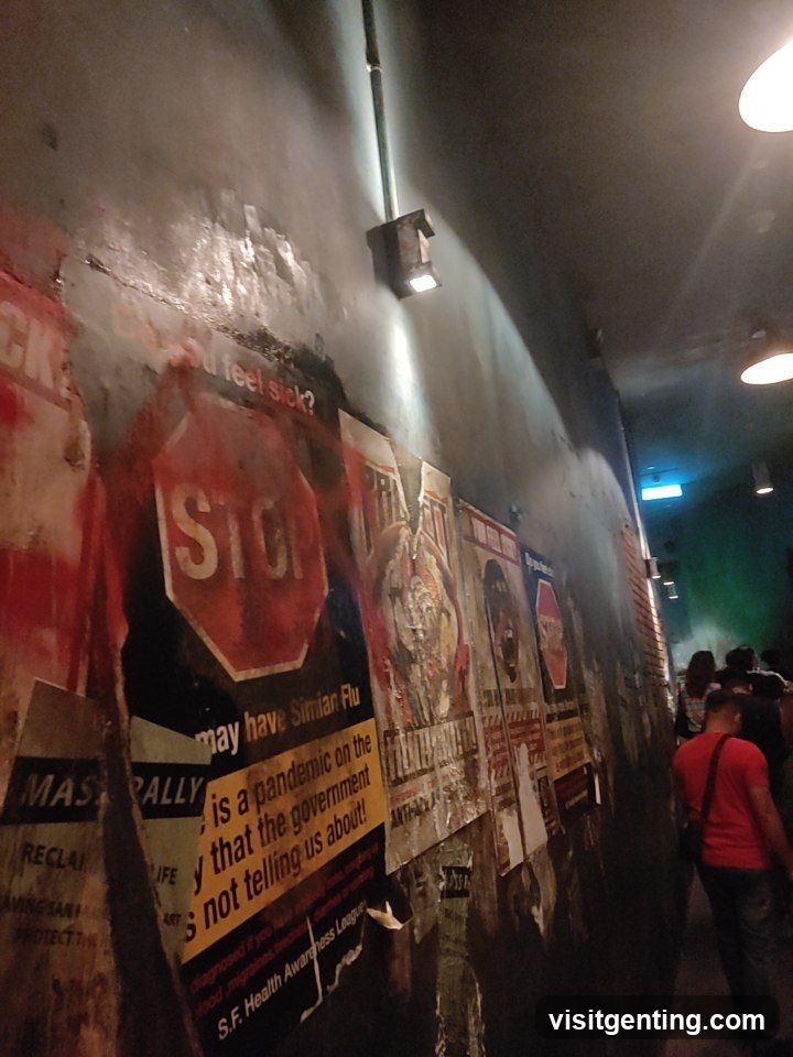 Wall with promotional posters