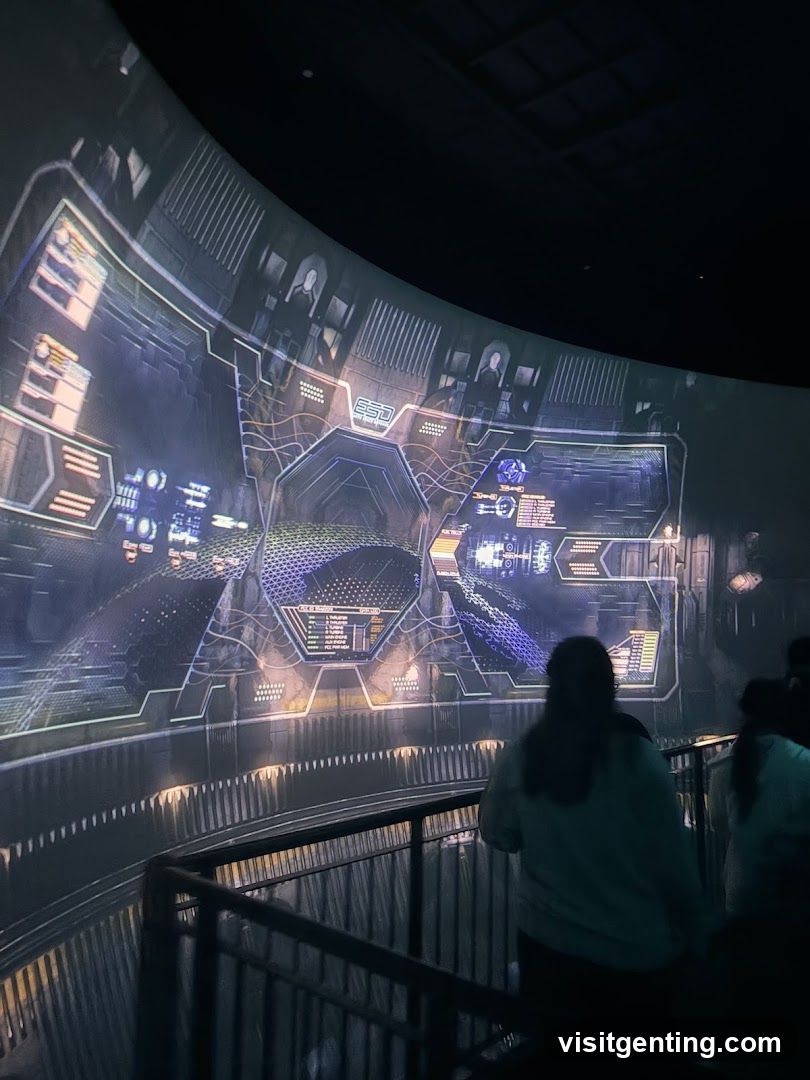 Interior of immersive digital exhibit