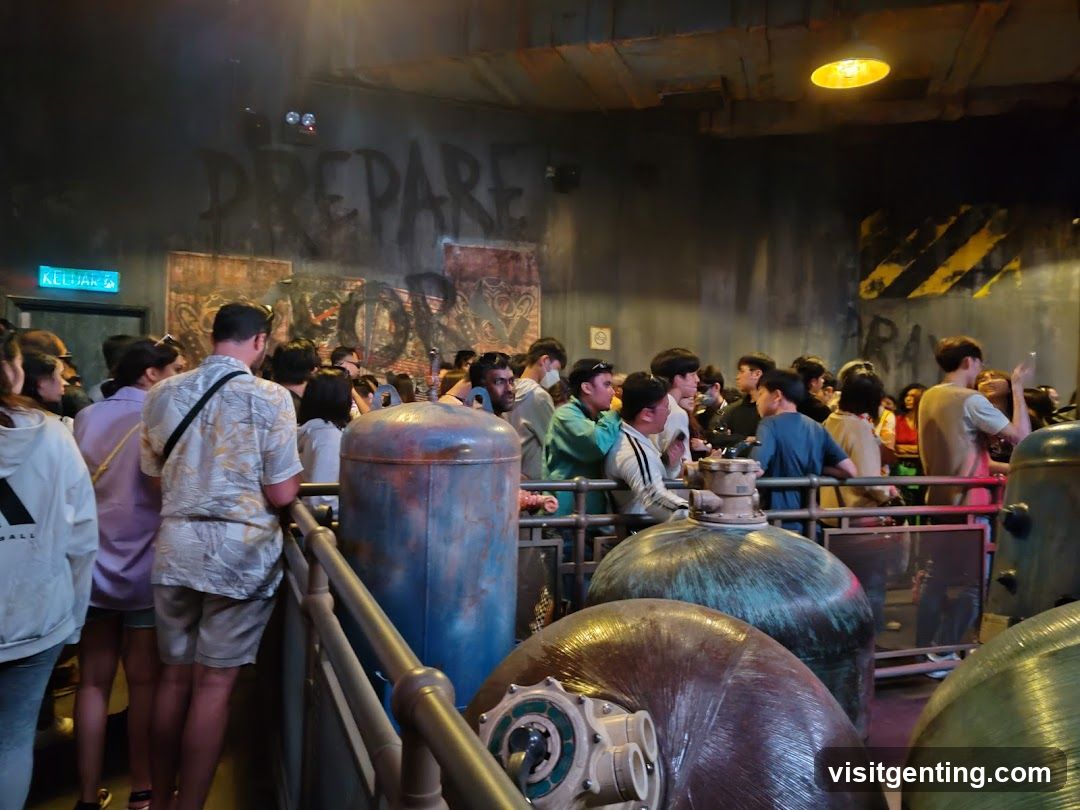 Interior crowd scene