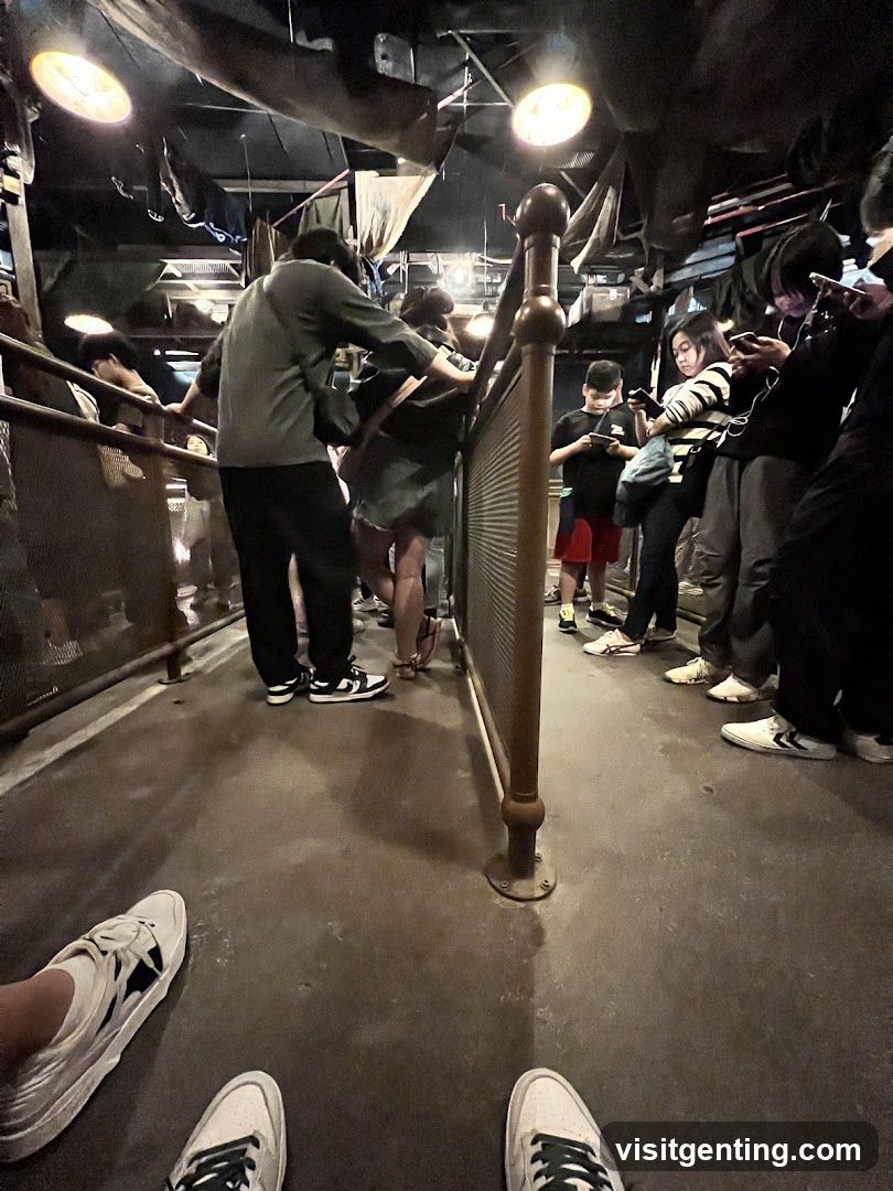 Indoor crowd scene