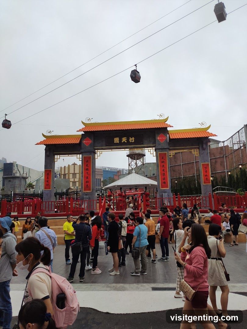 Entrance to a themed area