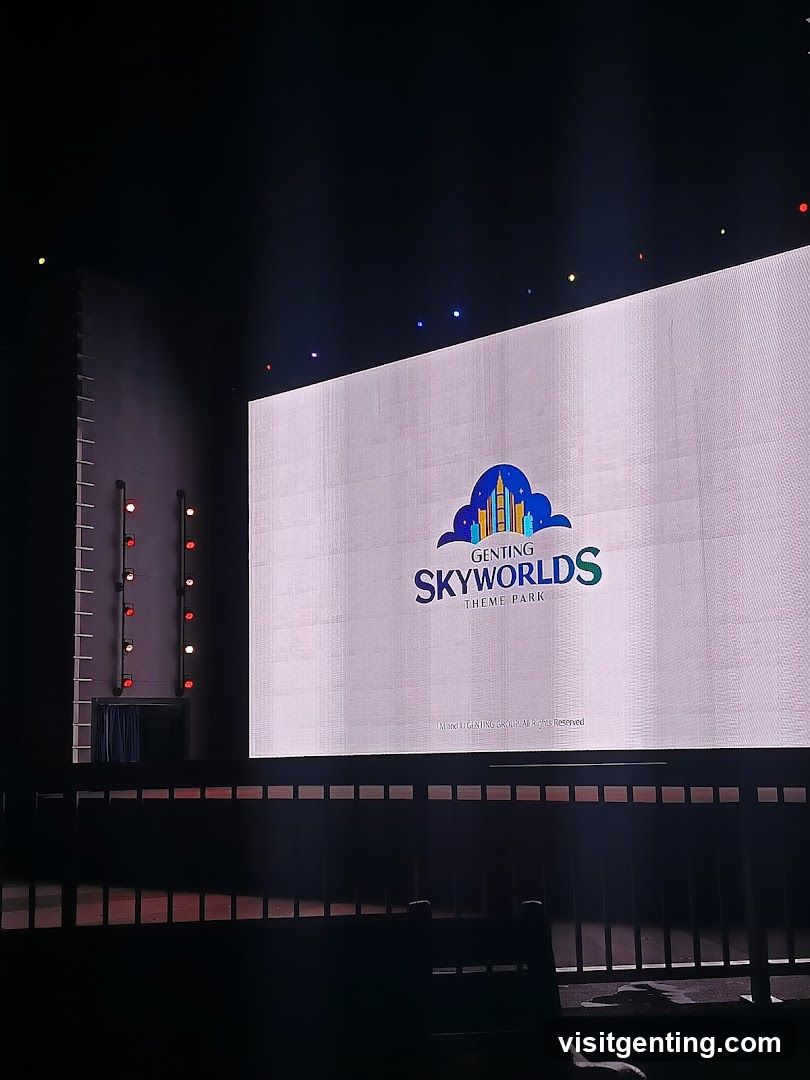 Genting Skyworlds Theme Park Screen Display