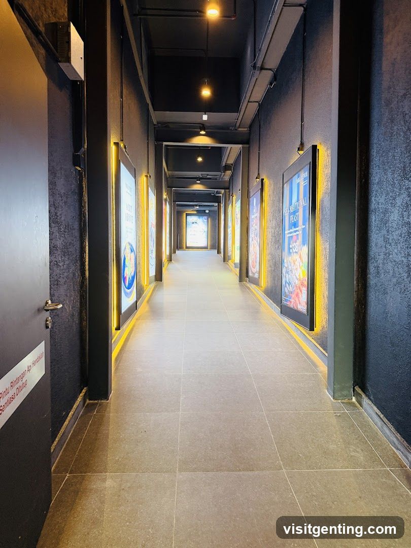 Hallway with promotional posters
