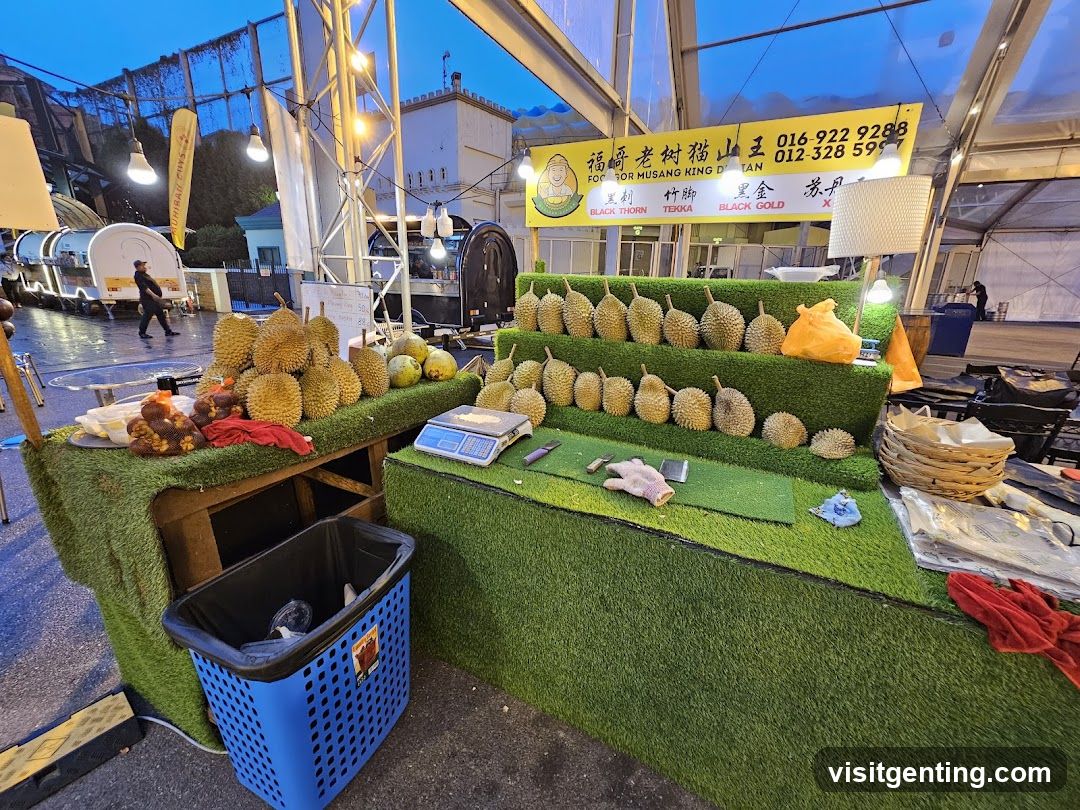 Durian Stand at Night Market