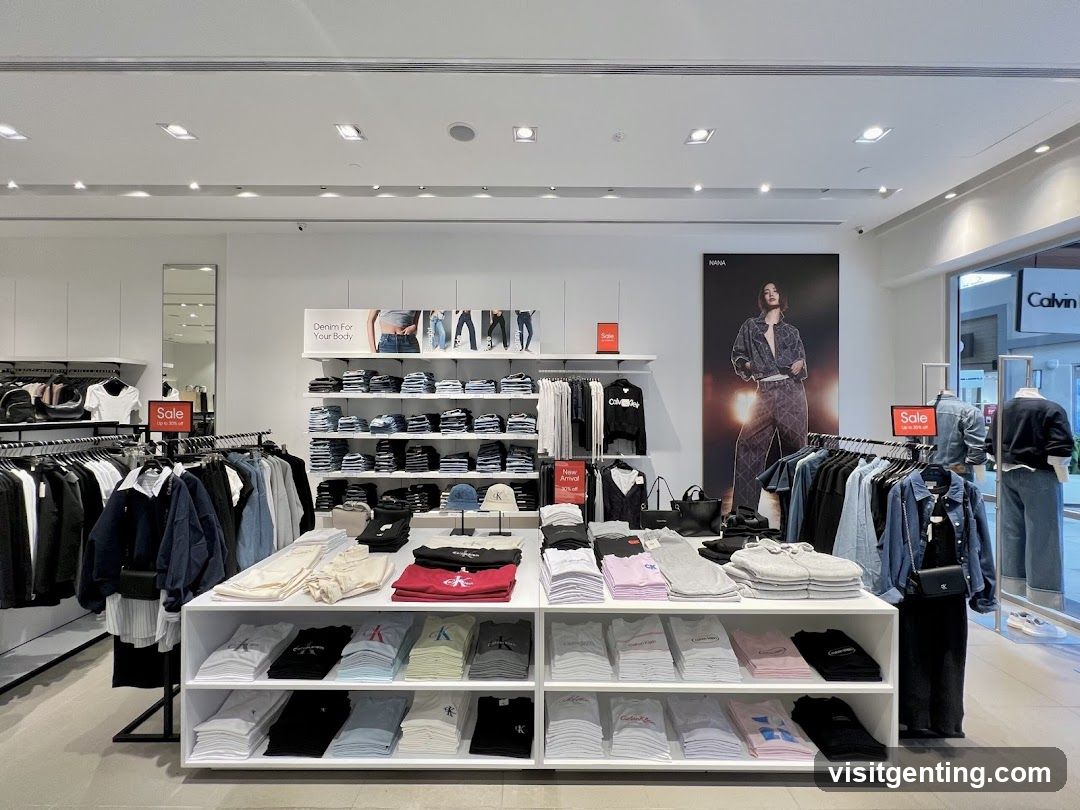 Interior of clothing store