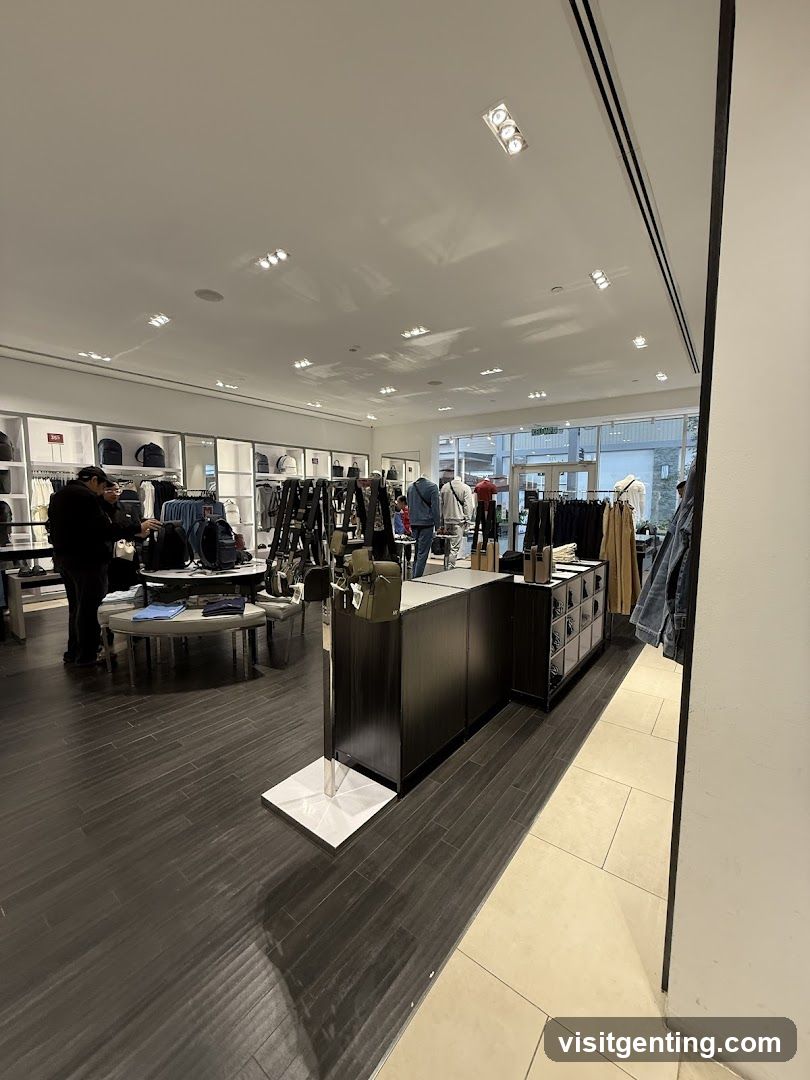 Interior of retail store