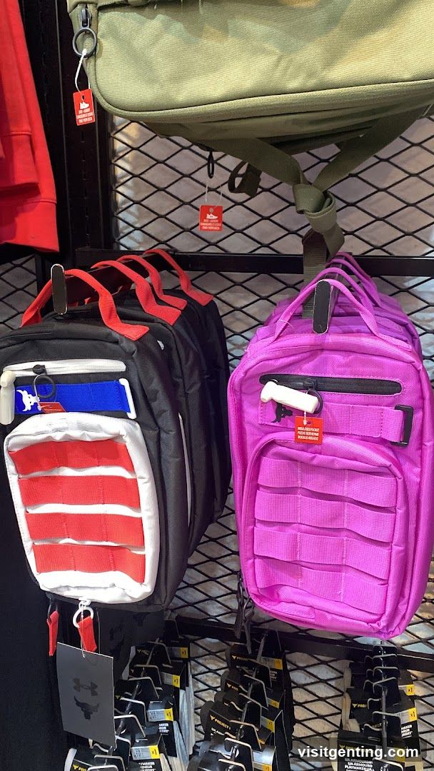 Store Display of Tactical Bags