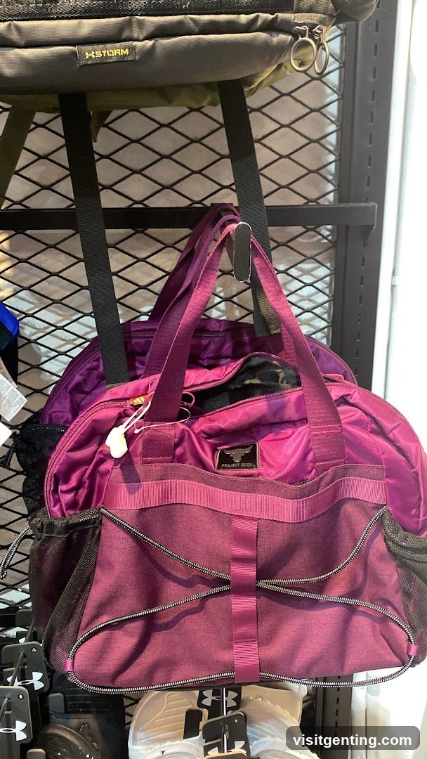Store Display of Sports Bags