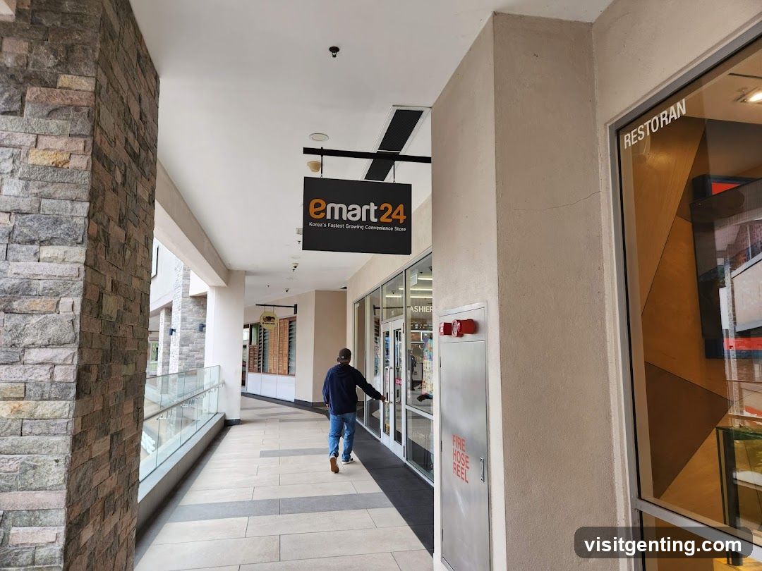 Interior hallway of shopping complex