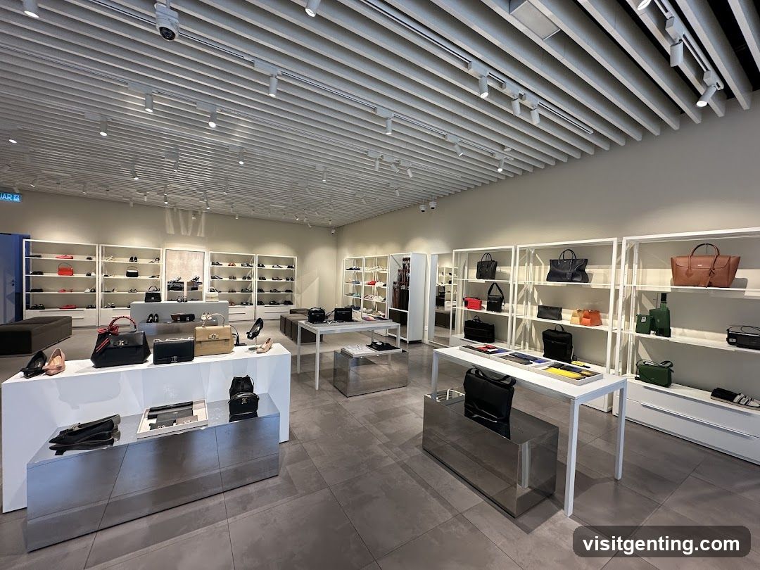 Interior of luxury goods store