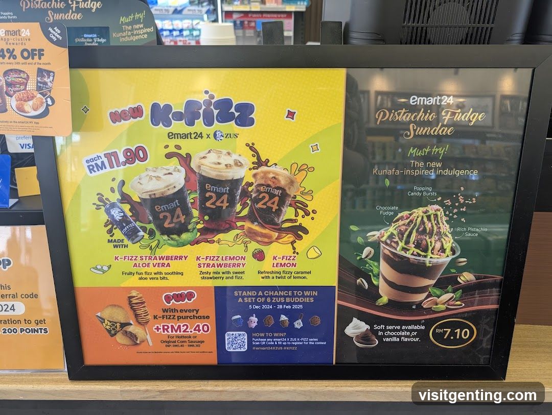 Promotional Display Board at Emart24 Store