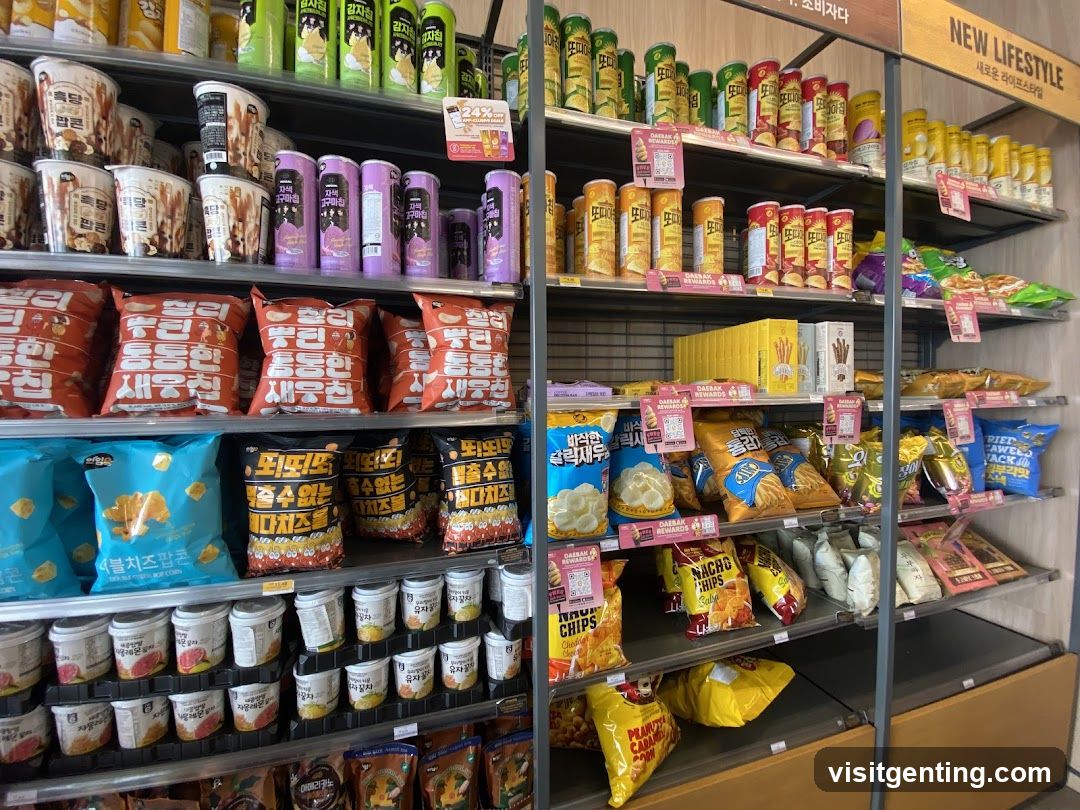 Snack aisle in retail store