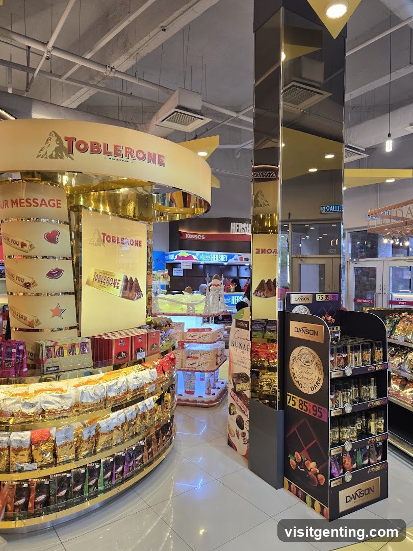 Interior of confectionery store