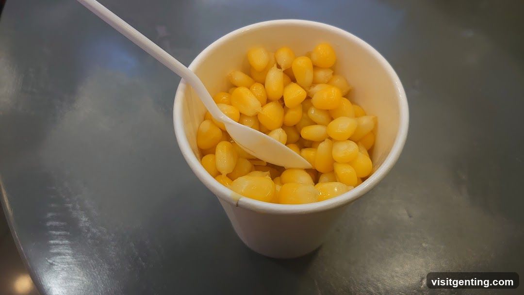 Corn in Cup with Spoon