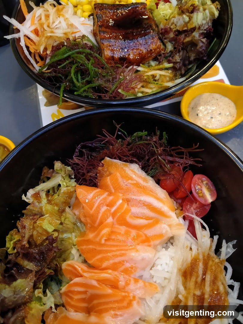 Food bowls at restaurant