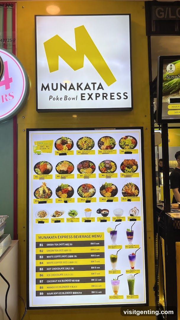 Munakata Express Poke Bowl Menu