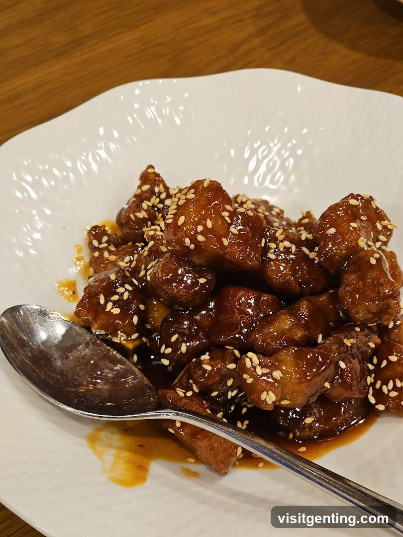 Sesame Glazed Meat Dish