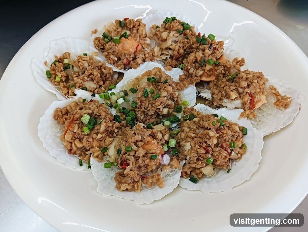Garnished Seafood Dish
