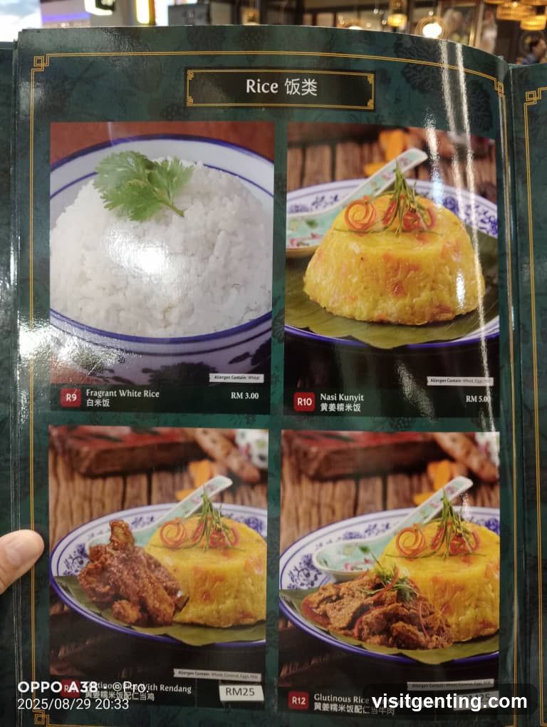 Rice Menu Section